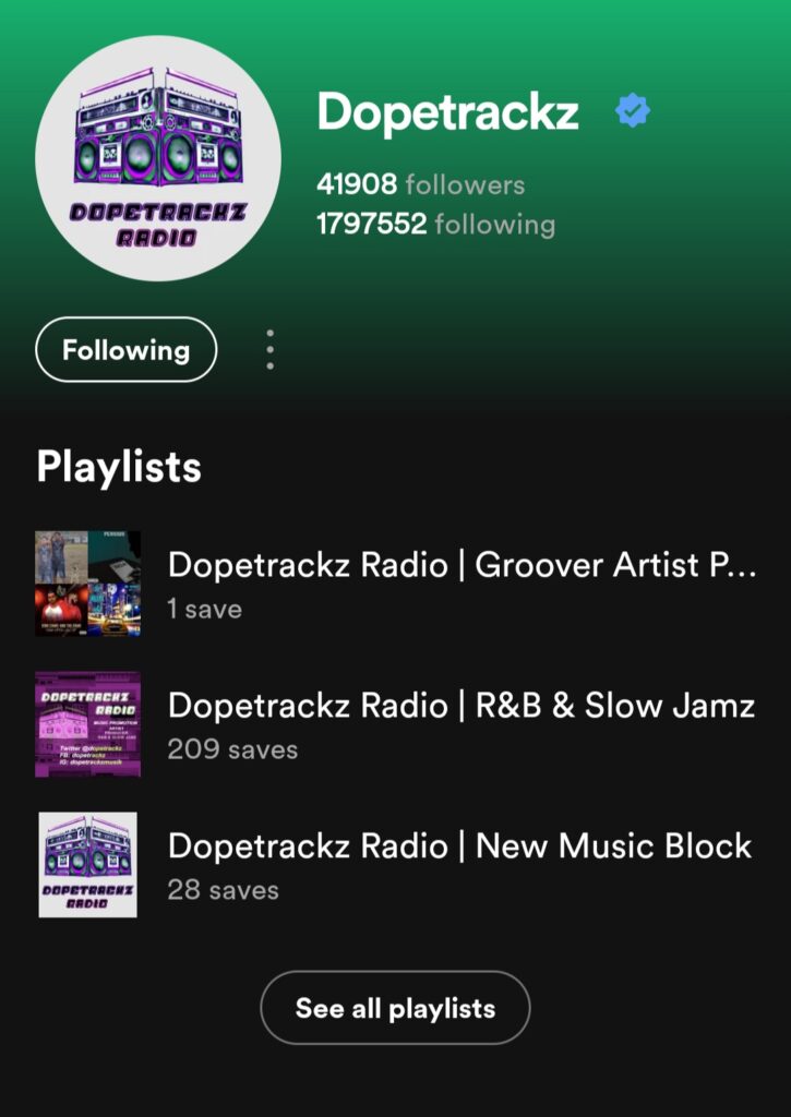 Dopetrackz Radio Spotify